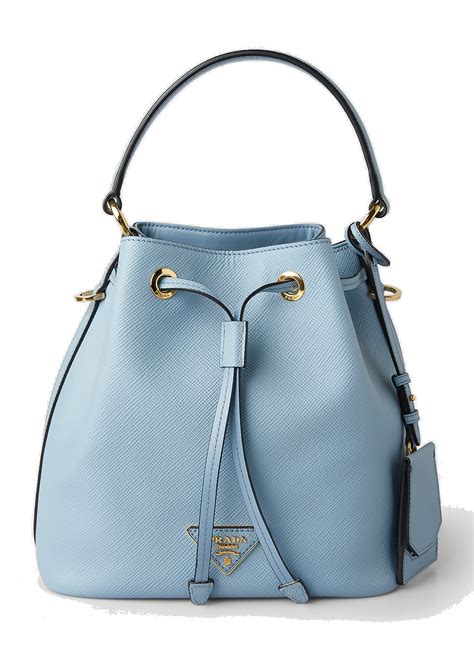 shopping bag prada logo blu|prada bucket bag saffiano.